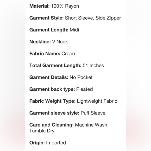 Women's Crepe Puff Short Sleeve Midi Dress A New Day Black/White Polka dot new - Picture 7 of 7